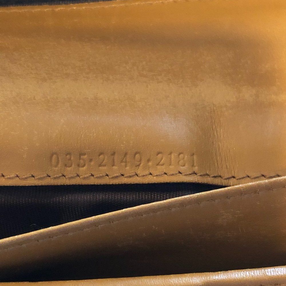 Authentic GUCCI Tan & Brown Canvas & Leather Long Wallet - Picture 8 of 11
